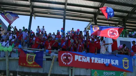 La afición del Lanzarote acudió a apoyar al equipo en masa