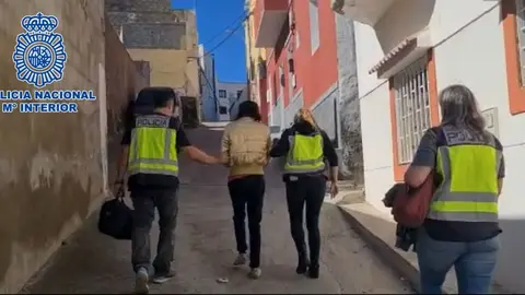 Imagen de la detenida por la Policía Nacional.