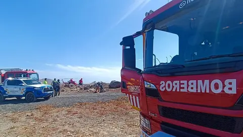 Operación de rescate realizada por los bomberos.
