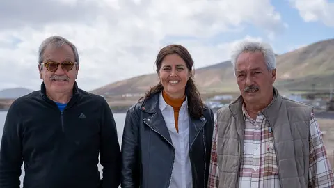 La candidata a la alcaldía por la PMH, Evelia García, y los números 2 y 3, José Torres Stinga y Fernando Fontes