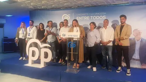 Foto del Partido Popular en la sede electoral.