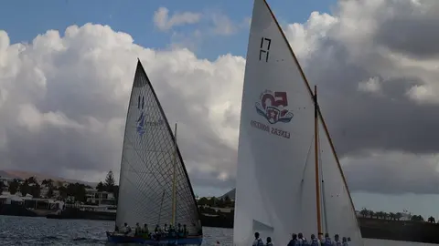 Imagen de una regata de la Liga Insular de 8,55 metros.