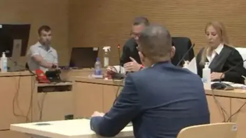 Raúl Díaz durante su declaración y reconocimiento del delito en el juicio realizado en Las Palmas de Gran Canaria.