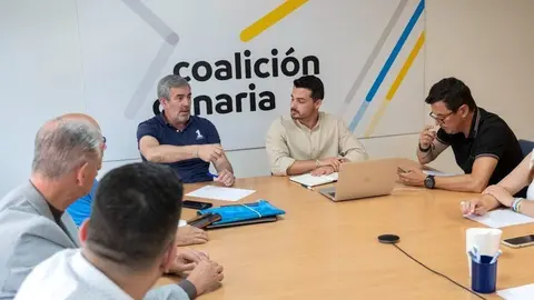 Imagen de una reunión de la cúpula de Coalición Canaria con Fernando Clavijo al frente