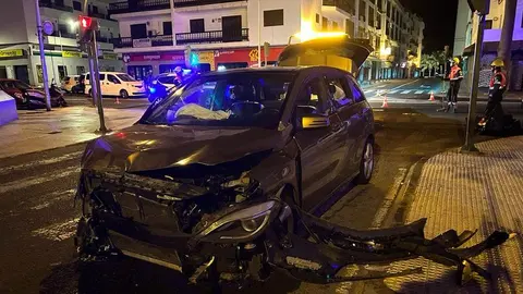 Imagen del coche siniestrado