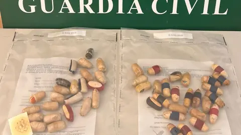 Droga confiscada por la Guardia Civil de Lanzarote.