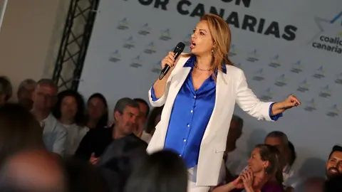 Cristina Valido en un acto de precampaña de Coalición Canaria