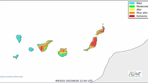 Imagen de la previsión metereológica para estos días