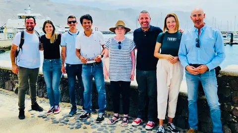 Componentes del PSOE en La Graciosa.