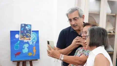 Román Rodríguez en una visita reciente a Arrecife.