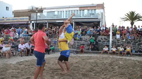 Una de las espectaculares imágenes que se vieron este fin de semana en Playa Blanca