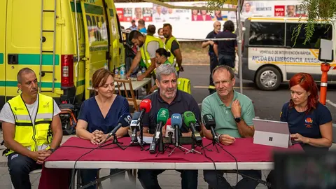 Fernando Clavijo en la comparecencia de este domingo para hablar del incendio.