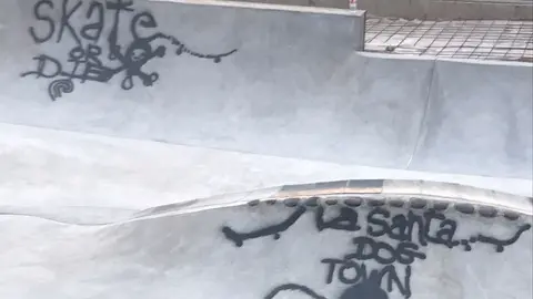Vandalismo en el Skatepark de La Santa.
