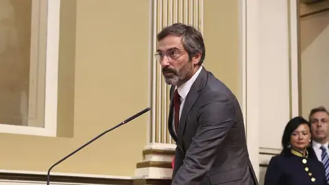 Pedro San Ginés el día que tomó posesión en el Parlamento de Canarias.