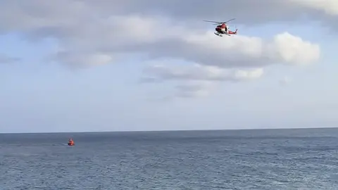 Recursos activados para la localización de un bañista en Los Pocillos.