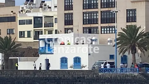Desalojo realizado por la Policía Nacional en el Charco de San Ginés.