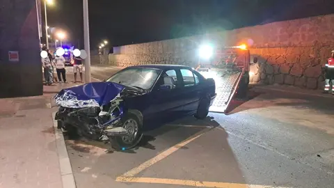 Accidente en La Marina de Arrecife.