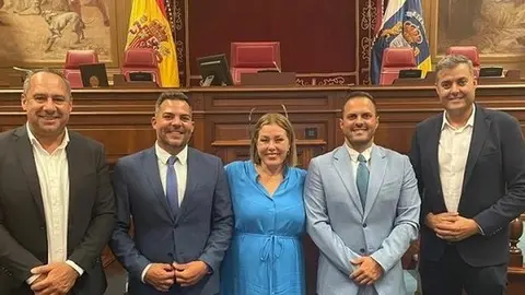 Astrid Pérez, Jacobo Medina, Yonathan de León, Francisco Aparicio y Juan Monzón.