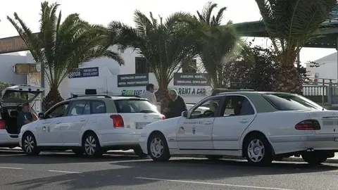 Imagen de algunos taxistas de Teguise