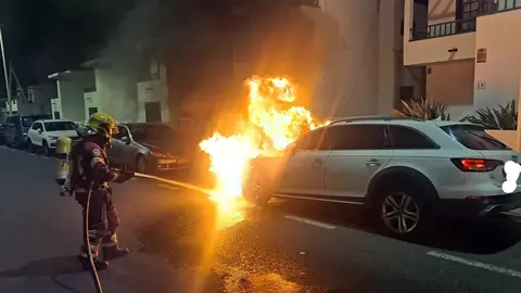 Momento en el que actuaron los bomberos