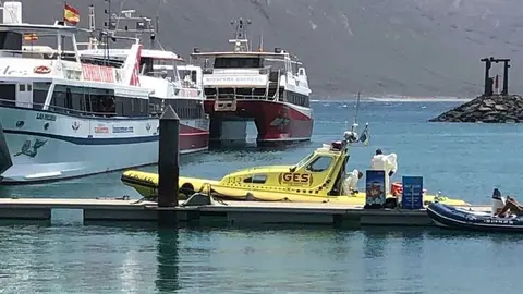 Imagen de archivo de la entrada al muelle de La Graciosa