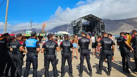 La Policía Canaria en un evento.