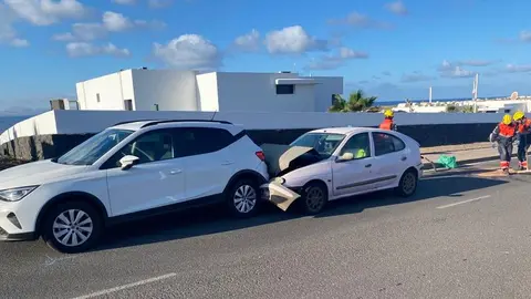 Imagen de los dos coches implicados en el accidente.