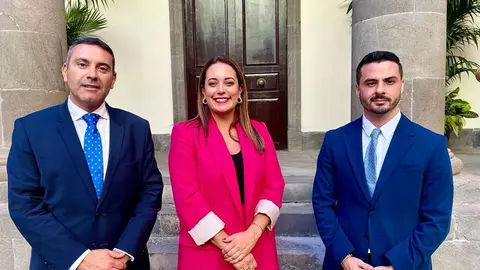 Oswaldo Betancort, Cristina Calero y David Toledo