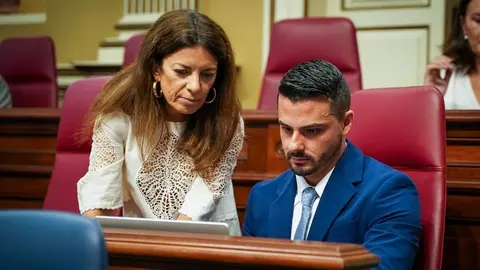 David Toledo en el Parlamento de Canarias.
