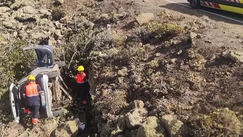 Accidente producido este martes tras la Feria de Artesanía.