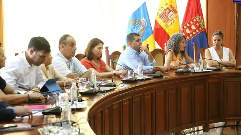 Imagen de los consejeros del PSOE en un pleno del Cabildo.