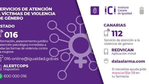 Información sobre los servicios de atención para las víctimas de violencia de género.