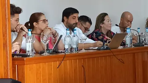 Concejales de CC en el pleno de San Bartolomé.