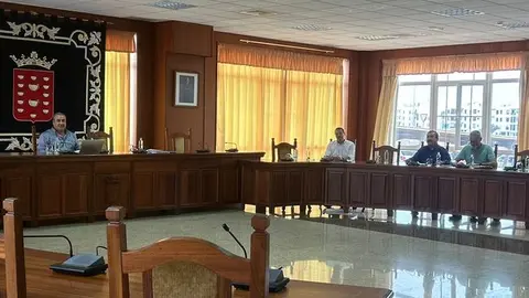 Imagen de uno de los consejos de administración celebrados en la sede del Cabildo.