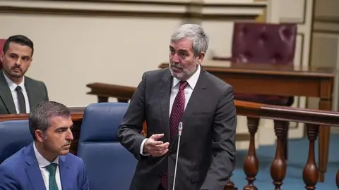 Fernando Clavijo en una reciente sesión parlamentaria.