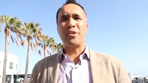 Ramón Melián en uno de los vídeos que hizo en su día durante su participación en política. 