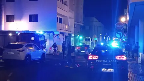 Imagen del incendio este sábado por la noche