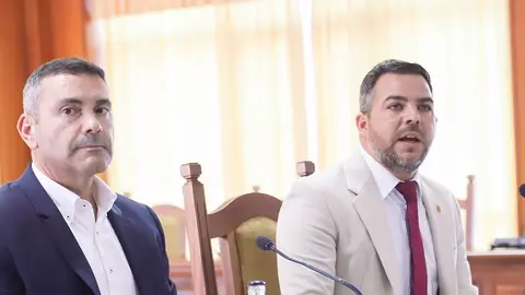 El presidente y el vicepresidente en la rueda de prensa