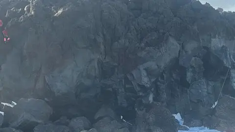 Zona donde se estrelló el velero