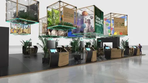 Imagen de los mostradores que llevará Canarias a la feria.