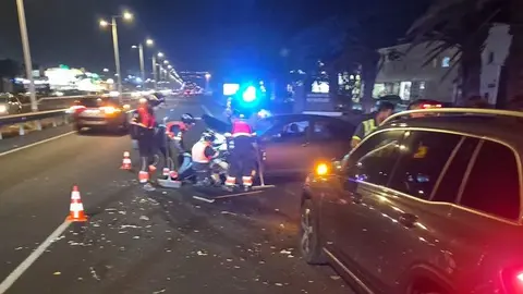 Imagen de cómo quedó el vehículo tras el impacto