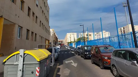 Calle en el barrio de Las Salinas, en Arrecife . Zona afectada por los robos en el alumbrado público
