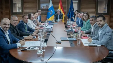 Imagen de los representantes del Consejo de Gobierno de este lunes.