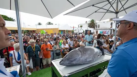 Imagen de la enorme cantidad de gente que estuvo este domingo en la feria
