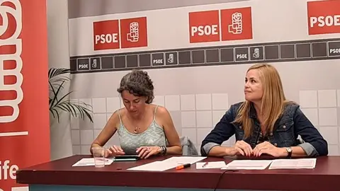 Cristina Duque con su compañera Ariagona González.