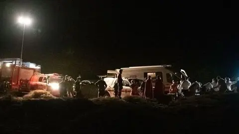 Imagen de archivo de la llegada de otra patera de noche a Lanzarote.