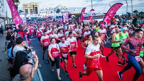 Imagen de la San Silvestre celebrada otro año en Arrecife