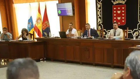 Imagen de uno de los últimos plenos celebrados en el Cabildo.