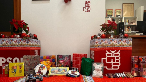 Juguetes en la sede del PSOE.