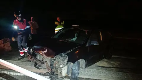 Accidente en La Santa.